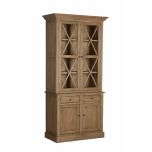 Oak bookcase with doors and drawers