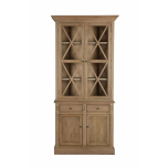 Oak bookcase with doors and drawers