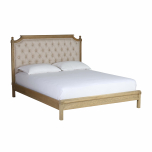 block and chisel bed with button detail and oak frame Château Collection 