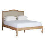 French style bed in Linen with oak wooden frame Château Collection 