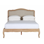 French style bed in Linen with oak wooden frame Château Collection 