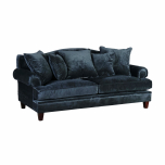 classic blue velvet sofa 