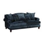classic blue velvet sofa