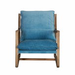 Block & Chisel Blue Velvet Armchair