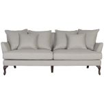 Block & Chisel stone linen upholstered 3 seater sofa