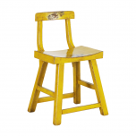 yellow lacquered asian inspired chair