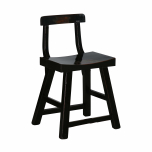 black lacquered asian inspired chair 