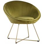 Block & Chisel green velvet upholstered occasional chair