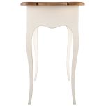 Block & Chisel weathered oak cabriole leg table with antique white base