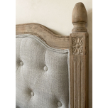 French style headboard in grey with button detail