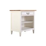 Block & Chisel weathered oak bedside table with antique white base