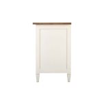Block & Chisel weathered oak bedside table with antique white base