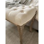 block and chisel bedend in ivory velvet