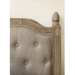 French style headboard in beige with button detail