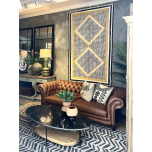 Tufted with Gold Dhurrie rug naksha collection 