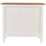 FPS 3 drawer bedside pedestal in antique white and weathered oak finish.