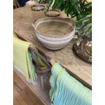 Two tone wool throw 