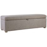 Block & Chisel linen upholstered bedend