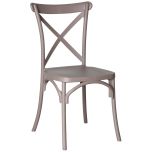 Block & Chisel grey PVC cross back dining chair