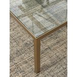 Sibley coffee table metal frame with glass top