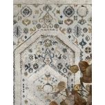 Cream tufted dhurrie rug naksha Range