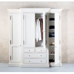 Block & Chisel antique white breakfront closet 