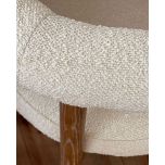 accent chair in cream with oak wood frame 