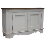 Block & Chisel antique weathered oak cupboard with antique white base