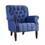 Block & Chisel persian blue velvet upholstered armchair