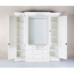 Block & Chisel antique white breakfront closet 