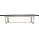 Block & Chisel two tone weathered oak dining table with antique white base