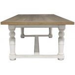 Block & Chisel two tone weathered oak dining table with antique white base