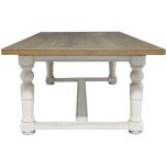 Block & Chisel two tone weathered oak dining table with antique white base