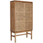 Block & Chisel wooden cupboard with rattan doors