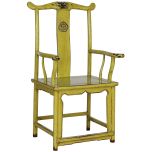 Block & Chisel lime wooden armchair