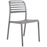 Block & Chisel grey PVC slated back dining chair