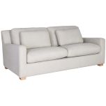 Block & Chisel cream upholstered 2 seater sofa