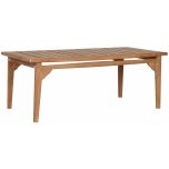 Block & Chisel rectangular teak wood coffee table with slate top