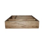 Block & Chisel solid weathered oak cutlery tray