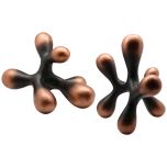 Block & Chisel two-tone bronze abstract sculpture