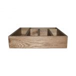 Block & Chisel solid weathered oak cutlery tray
