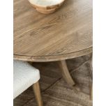 Kent round dining table in weathered oak