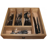 Block & Chisel solid weathered oak cutlery tray
