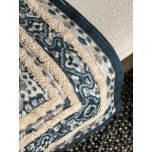 Blue tufted dhurrie rug Naksha Collection 