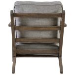 Block & Chisel grey upholstered occasional chair with rubber wood legs