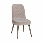 Block & Chisel camel upholstered dining chair with beech wood legs