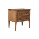 Block & Chisel FPS bedside table 2 draw solid weathered oak