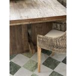 Elm wood dining table