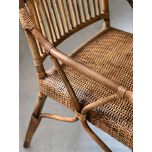Block and chisel cane armchair