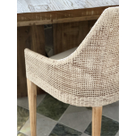 white wash cane dining chair with wooden legs villa collection 